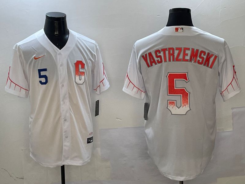 Men San Francisco Giants #5 Yastrzemski White City Edition Game Nike 2025 MLB Jersey style 3